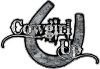 
	Cowgirl Up Decal / Sticker Western Style Writing with Horseshoe in Gray Camouflage
