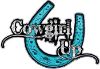 
	Cowgirl Up Decal / Sticker Western Style Writing with Horseshoe in Teal
