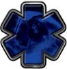
	Grim Reaper Fire Rescue EMS Decal with Star of Life in Blue
