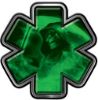 
	Grim Reaper Fire Rescue EMS Decal with Star of Life in Green
