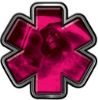 
	Grim Reaper Fire Rescue EMS Decal with Star of Life in Pink

