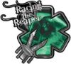 
	Racing the Reaper Fire Rescue EMS Decal with Extrication Tools in Green
