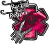 
	Racing the Reaper Fire Rescue EMS Decal with Extrication Tools in Pink
