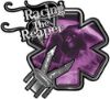 
	Racing the Reaper Fire Rescue EMS Decal with Extrication Tools in Purple
