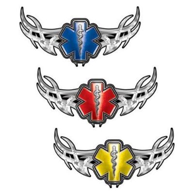 Tribal Wings with Star of Life Decal