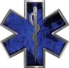 
	Star of Life Emergency EMS EMT Paramedic Decal in Inferno Blue
