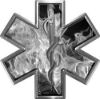 
	Star of Life Emergency EMS EMT Paramedic Decal in Inferno Gray
