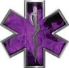 
	Star of Life Emergency EMS EMT Paramedic Decal in Inferno Purple
