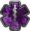 
	Star of Life Emergency Response EMS EMT Paramedic Decal in Purple Inferno
