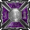 
	Aztec Style Modern Edge Fire Fighter Maltese Cross Decal in Purple Camouflage
