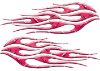 
	Motorcycle Tank Flame Decal Kit in Diamond Plate Pink
