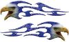 
	Screaming Eagle Head Tribal Flame Graphic Kit in Blue Diamond Plate
