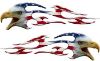 
	Screaming Eagle Head Tribal Flame Graphic Kit with American Flag
