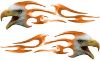 
	Screaming Eagle Head Tribal Flame Graphic Kit in Orange
