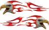 
	Screaming Eagle Head Tribal Flame Graphic Kit in Red
