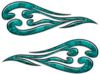
	Custom Motorcycle Tank Flames or Vehicle Flame Decal Kit in Camouflage Teal
