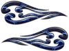 
	Custom Motorcycle Tank Flames or Vehicle Flame Decal Kit in Lightning Blue
