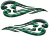
	Custom Motorcycle Tank Flames or Vehicle Flame Decal Kit in Lightning Green
