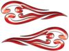 
	Custom Motorcycle Tank Flames or Vehicle Flame Decal Kit in Red
