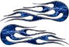 
	Hot Rod Classic Car Style Flame Graphics with Silver Outline in Blue Camouflage
