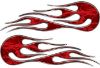 
	Hot Rod Classic Car Style Flame Graphics with Silver Outline in Red Camouflage
