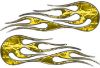 
	Hot Rod Classic Car Style Flame Graphics with Silver Outline in Yellow Camouflage
