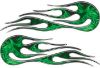 
	Hot Rod Classic Car Style Flame Graphics with Silver Outline in Green Inferno
