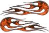 
	Hot Rod Classic Car Style Flame Graphics with Silver Outline in Orange Inferno
