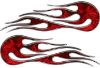 
	Hot Rod Classic Car Style Flame Graphics with Silver Outline in Red Inferno
