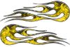
	Hot Rod Classic Car Style Flame Graphics with Silver Outline in Yellow Inferno
