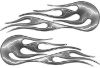 
	Hot Rod Classic Car Style Flame Graphics with Silver Outline with Gray Lightning Strikes
