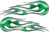 
	Hot Rod Classic Car Style Flame Graphics with Silver Outline with Green Lightning Strikes
