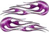 
	Hot Rod Classic Car Style Flame Graphics with Silver Outline with Purple Lightning Strikes

