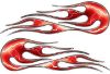 
	Hot Rod Classic Car Style Flame Graphics with Silver Outline with Red Lightning Strikes
