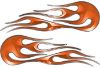 
	Hot Rod Classic Car Style Flame Graphics with Silver Outline in Orange
