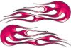 
	Hot Rod Classic Car Style Flame Graphics with Silver Outline in Pink
