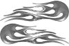 
	Hot Rod Classic Car Style Flame Graphics with Silver Outline in Silver

