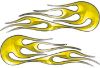 
	Hot Rod Classic Car Style Flame Graphics with Silver Outline in Yellow
