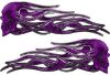 
	New School Street Rod Classic Car Style Evil Shull Flame Stickers / Decal Kit in Purple Camouflage
