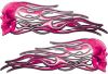 
	New School Street Rod Classic Car Style Evil Shull Flame Stickers / Decal Kit in Pink

