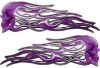 
	New School Street Rod Classic Car Style Evil Shull Flame Stickers / Decal Kit in Purple
