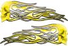 
	New School Street Rod Classic Car Style Evil Shull Flame Stickers / Decal Kit in Yellow
