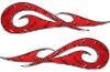 
	New School Tribal Car Truck ATV or Motorcycle Flame Stickers / Decal Kit in Red Diamond Plate
