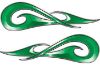 
	New School Tribal Car Truck ATV or Motorcycle Flame Stickers / Decal Kit in Green
