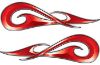 
	New School Tribal Car Truck ATV or Motorcycle Flame Stickers / Decal Kit in Red

