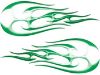 
	New School Tribal Flame Sticker / Decal Kit in Green
