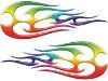 
	New School Tribal Flame Sticker / Decal Kit in Rainbow Colors
