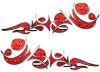 
	Reversed Tribal Flame Decal Kit in Red Diamond Plate

