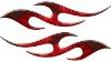 
	Simple Tribal Style Flame Graphics with Silver Outline in Red Inferno
