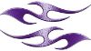 
	Simple Tribal Style Flame Graphics with Silver Outline in Purple
